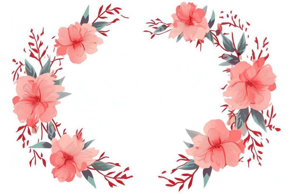 Chinese seamless vintage flower wreath pattern plant art. AI generated Image by rawpixel.
