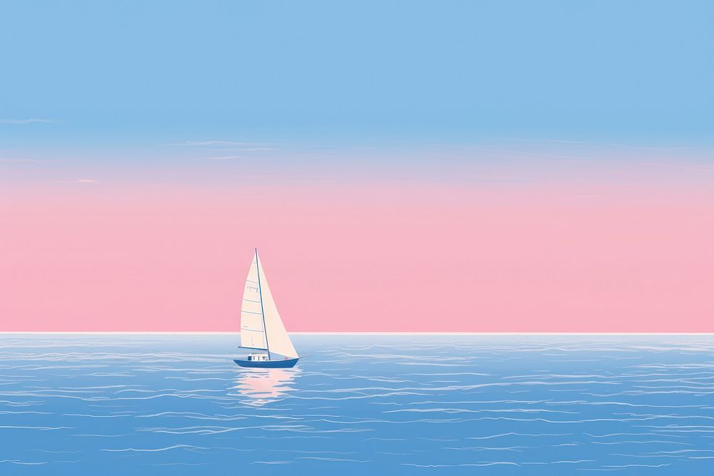 Sea seamless watercraft sailboat outdoors. AI generated Image by rawpixel.