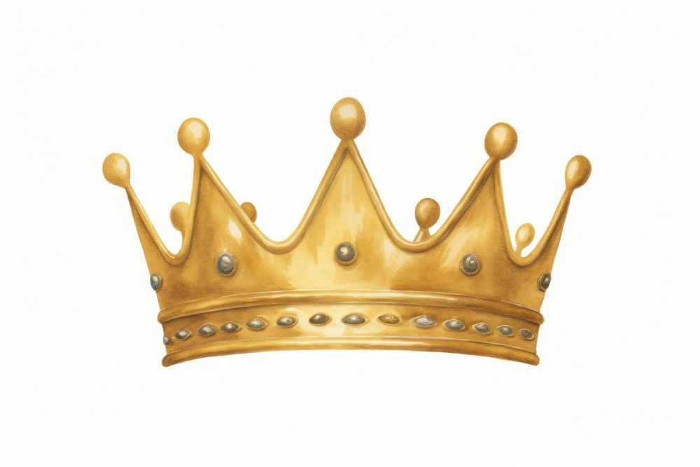 Gold crown white background accessories accessory. AI generated Image by rawpixel.