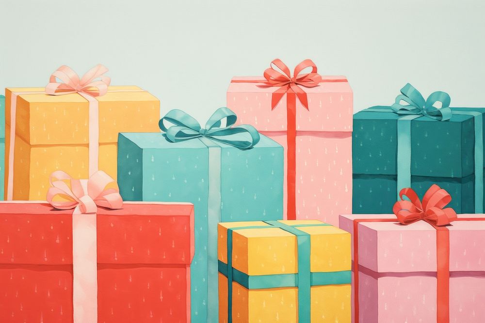 Gift boxs seamless art celebration anniversary. AI generated Image by rawpixel.