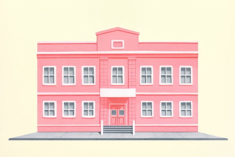 Boarding school building architecture city courthouse. AI generated Image by rawpixel.