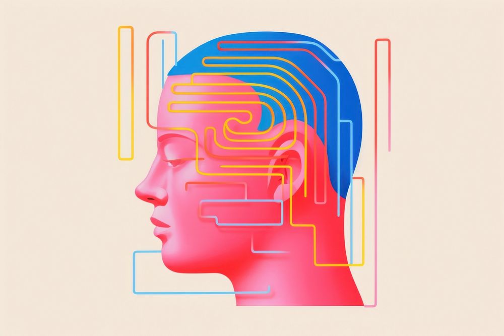 Artificial intelligence creativity futuristic headshot. AI generated Image by rawpixel.