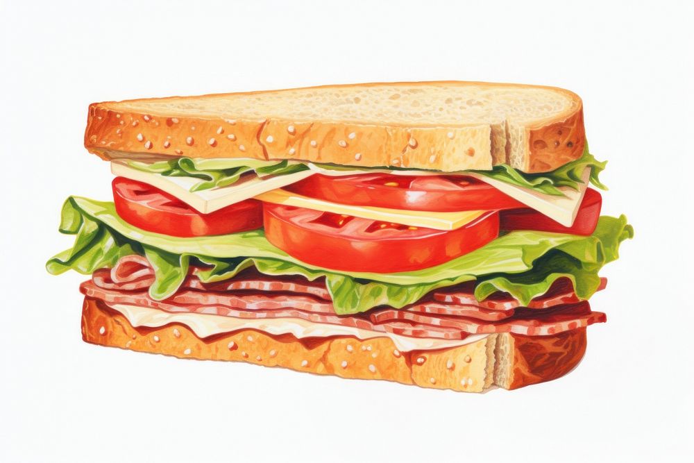 Take away sandwich bread lunch food. AI generated Image by rawpixel.