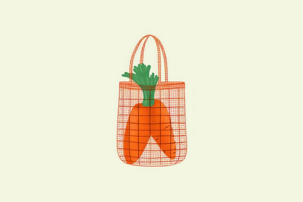 Carrot in mesh grocery bag vegetable handbag plant. AI generated Image by rawpixel.