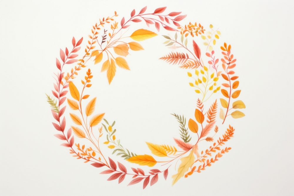Thankgiving wreath art pattern celebration. AI generated Image by rawpixel.
