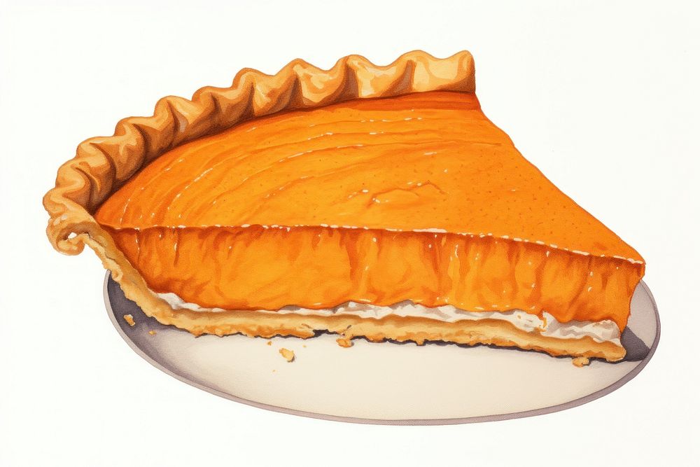 Pumpkin pie dessert pastry food. AI generated Image by rawpixel.
