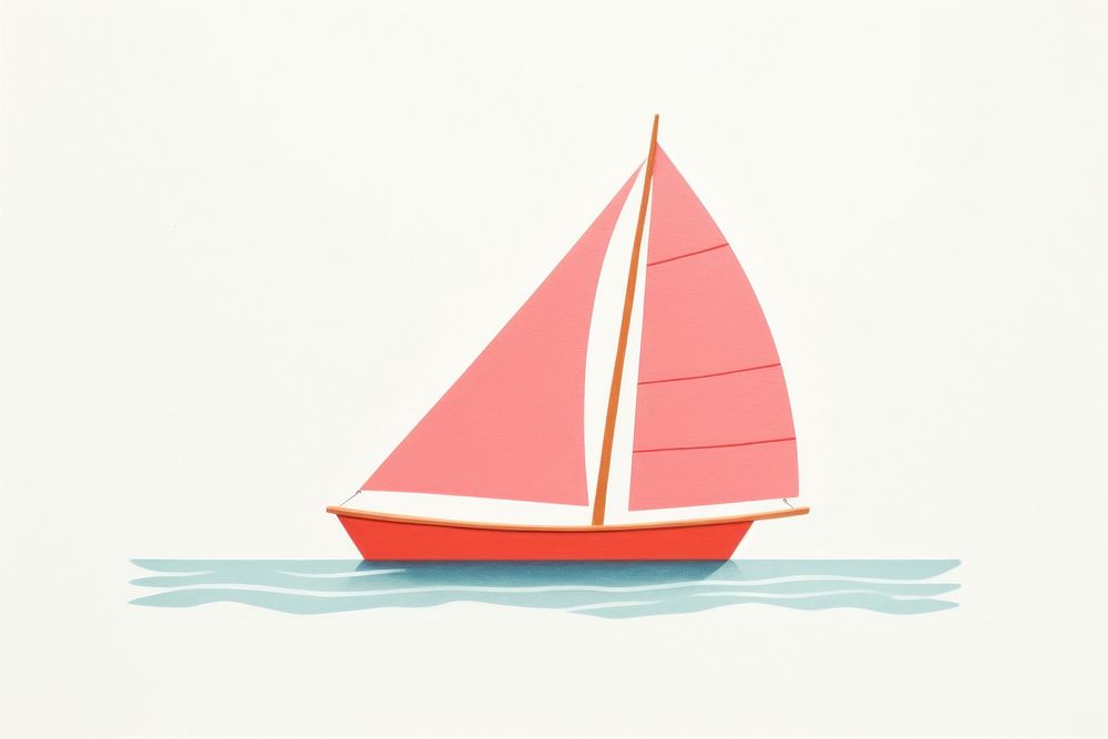Sailboat watercraft vehicle dinghy. AI generated Image by rawpixel.