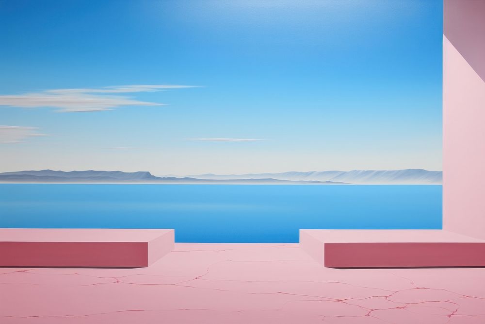 Poduim landscape outdoors horizon. AI generated Image by rawpixel.