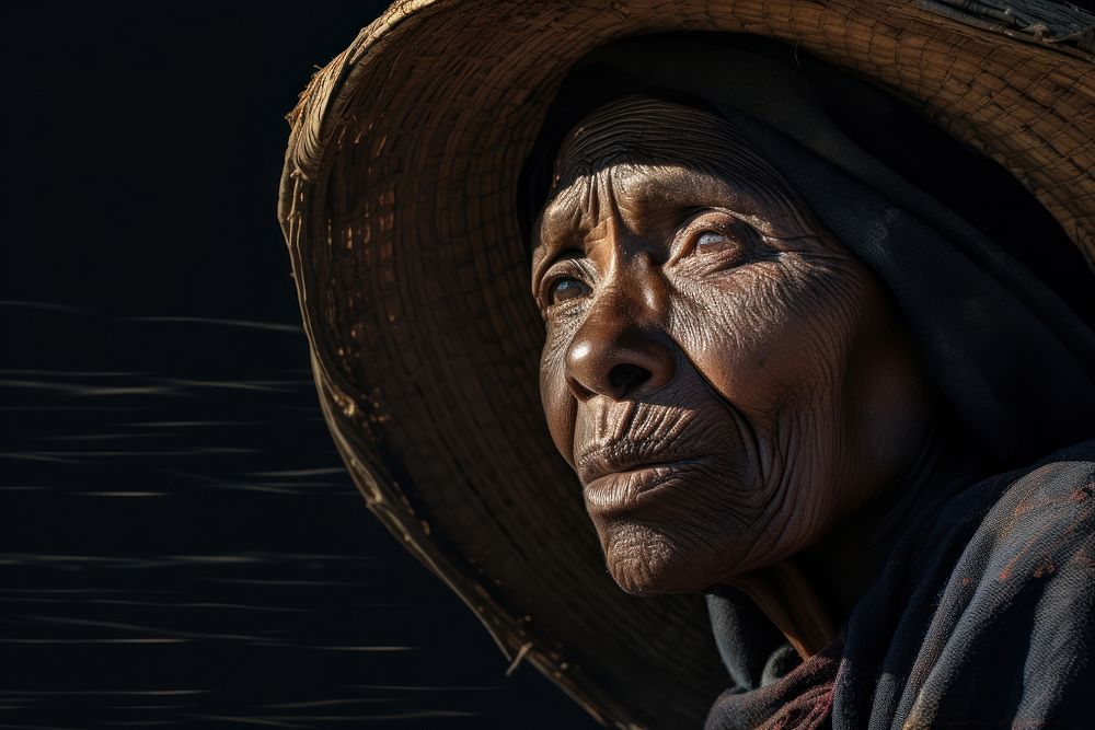 A black elder woman photography portrait adult. AI generated Image by rawpixel.