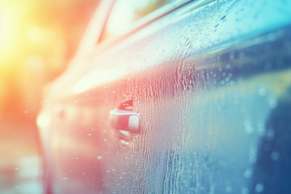 Water mist from car washer backgrounds vehicle rain. AI generated Image by rawpixel.