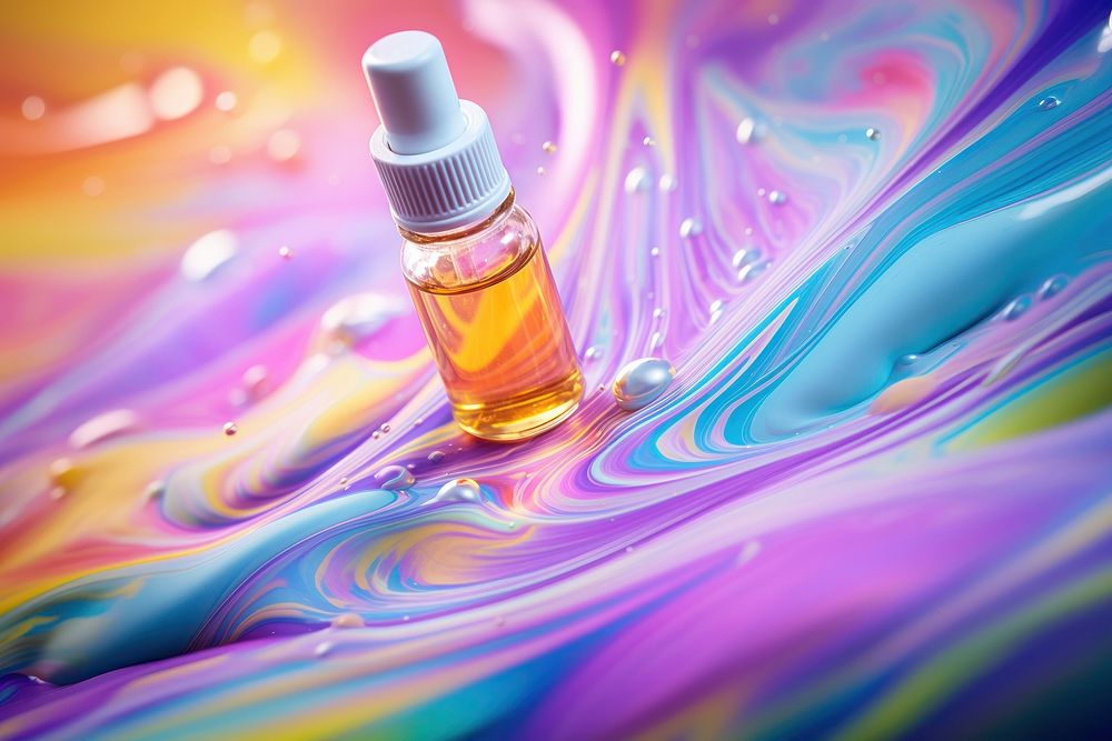 Aesthetic oil fluid backgrounds cosmetics perfume. AI generated Image by rawpixel.