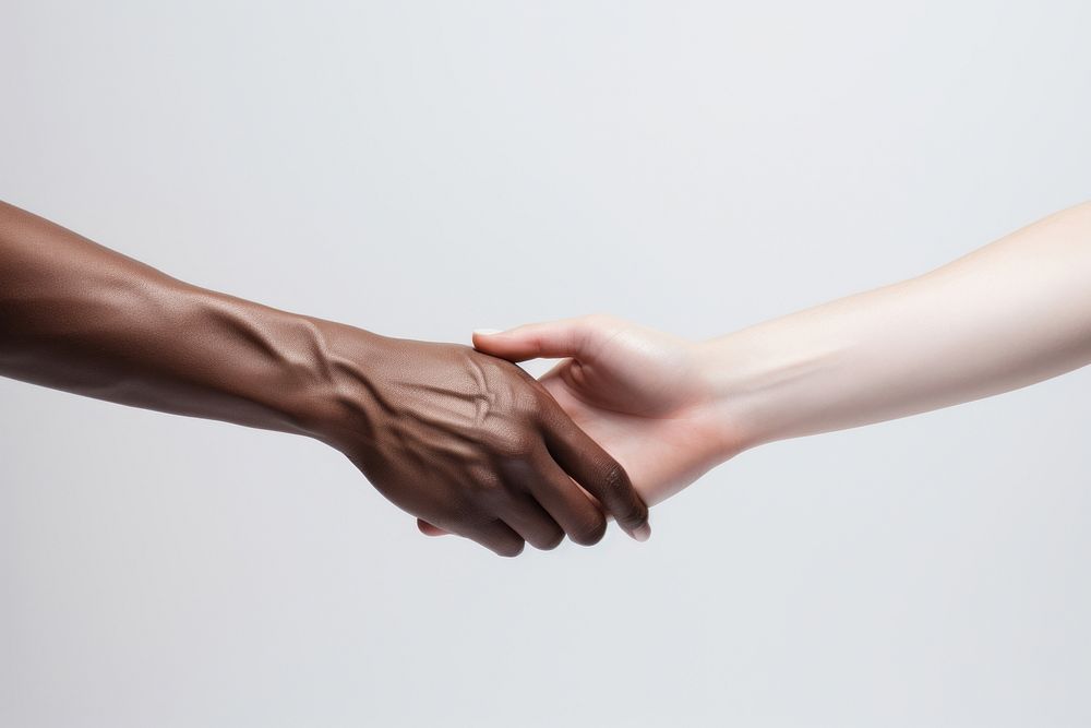 Couple hand adult agreement handshake. AI generated Image by rawpixel.
