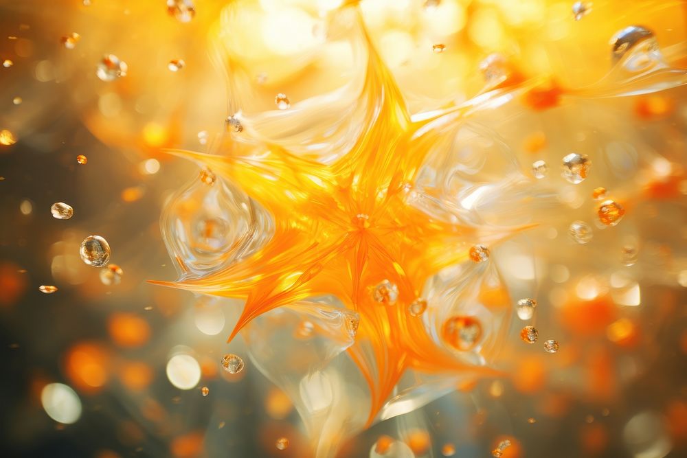 Orange underwater backgrounds pattern light. AI generated Image by rawpixel.