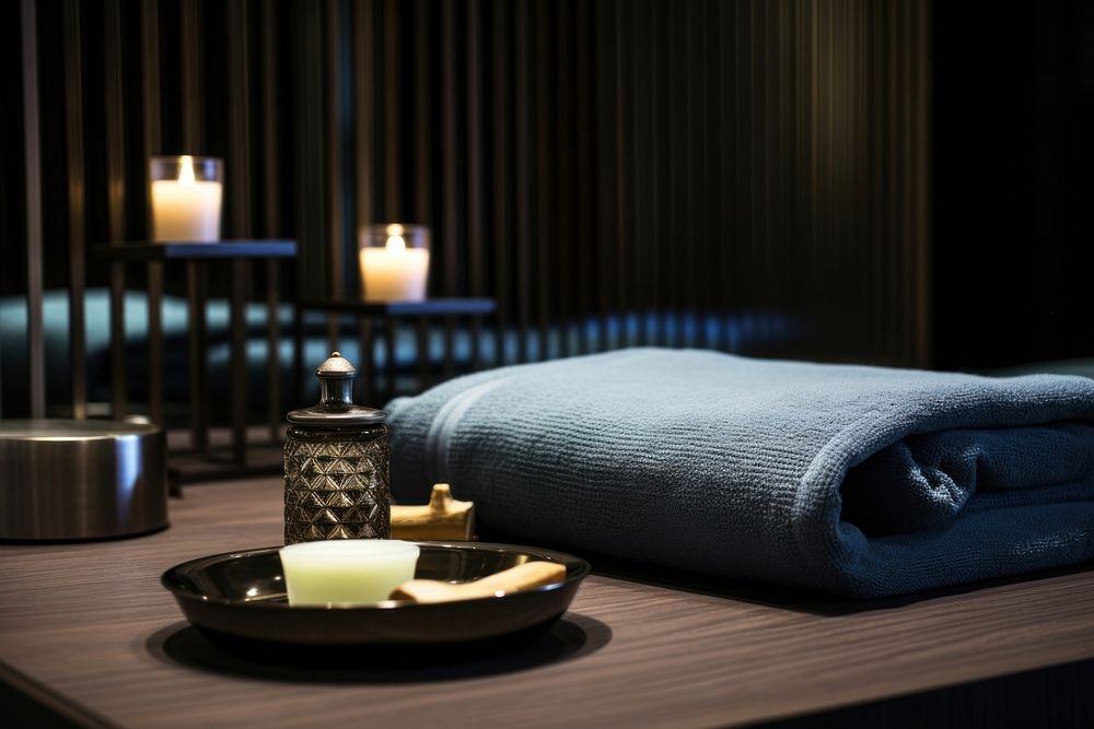 Spa amenities candle room comfortable. AI generated Image by rawpixel.