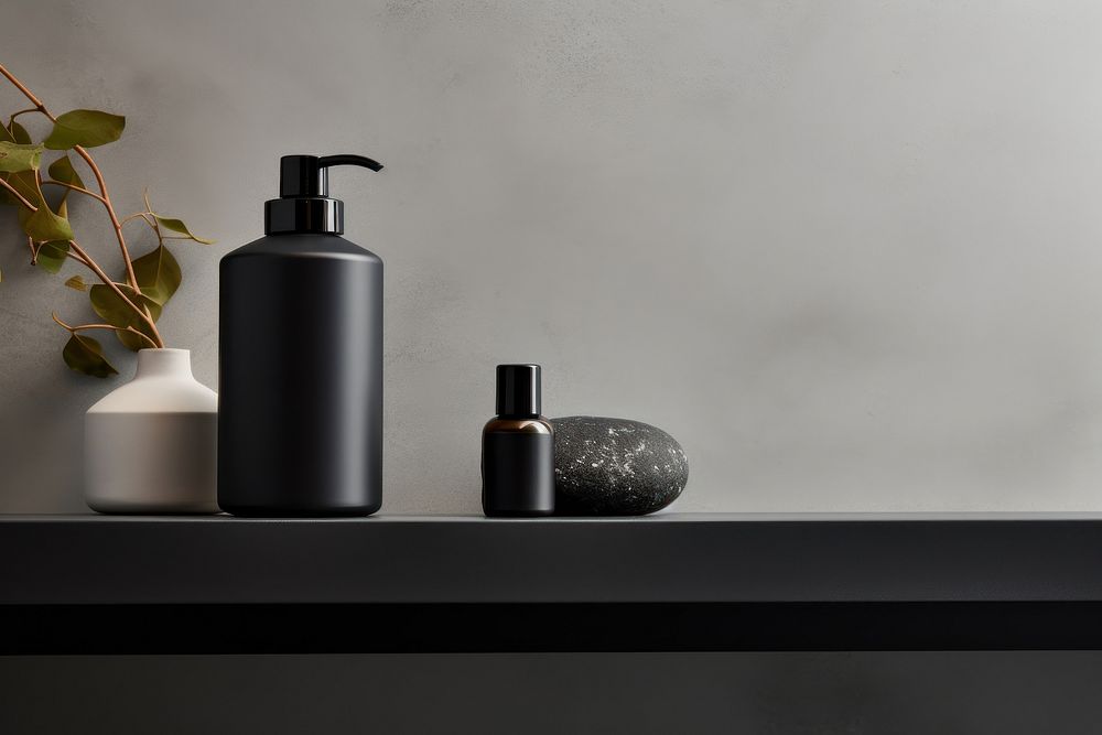 Spa product bottle windowsill container. AI generated Image by rawpixel.