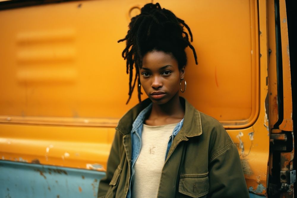 A cool black teenage girl individuality contemplation dreadlocks. AI generated Image by rawpixel.