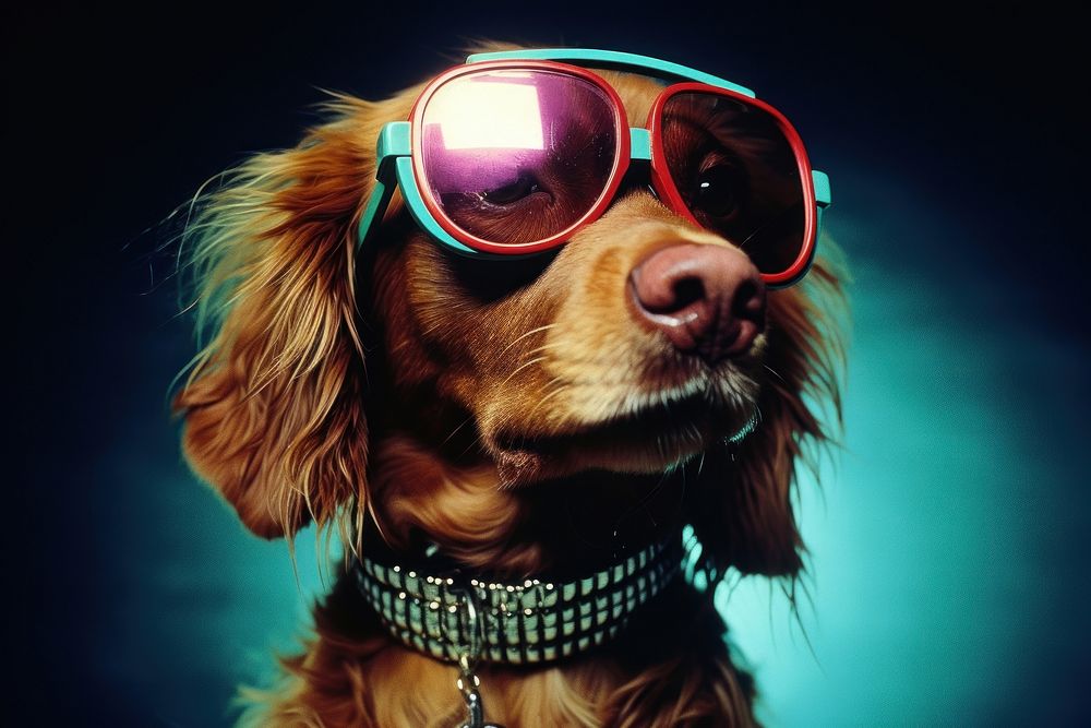 A cool dog photography sunglasses portrait. AI generated Image by rawpixel.