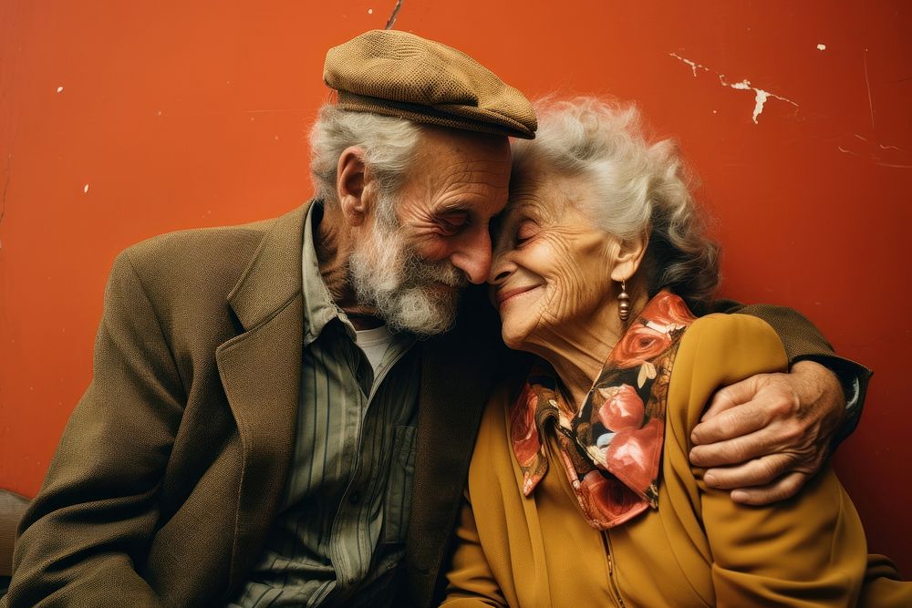 A cool old couple photography portrait adult. AI generated Image by rawpixel.