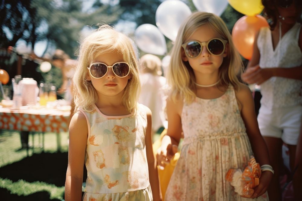 A children party sunglasses fun togetherness. AI generated Image by rawpixel.