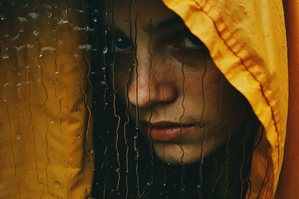 A crying woman photography portrait hiding. AI generated Image by rawpixel.