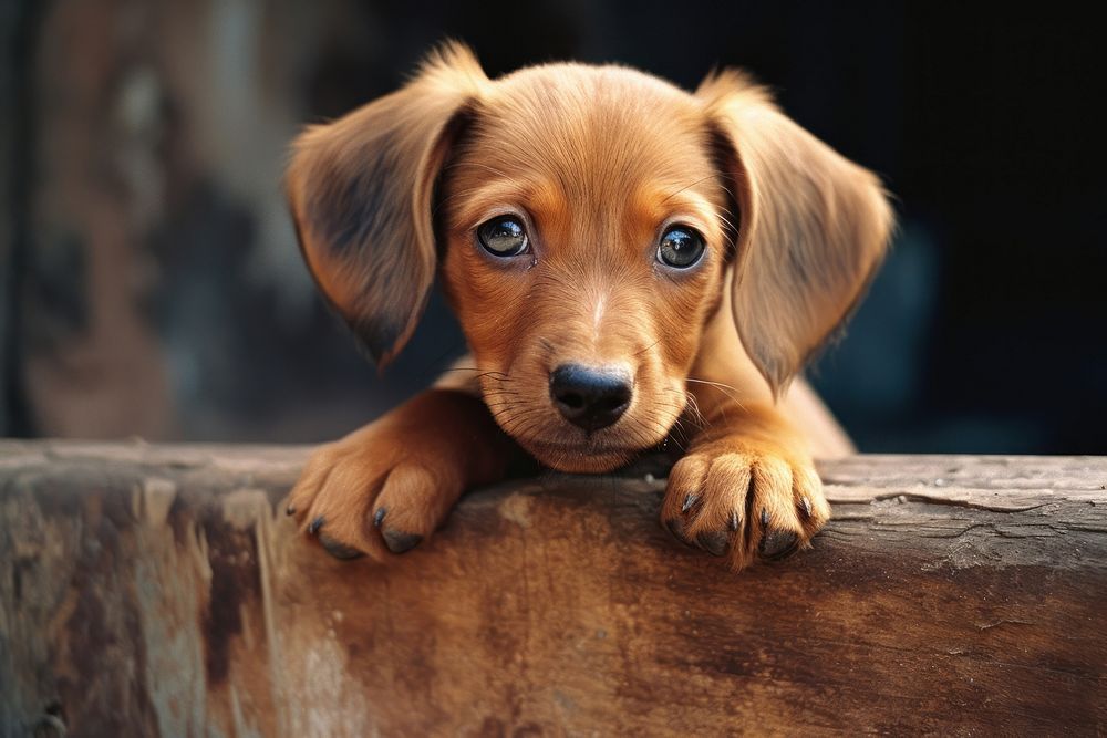 A cute puppy animal mammal hound. AI generated Image by rawpixel.