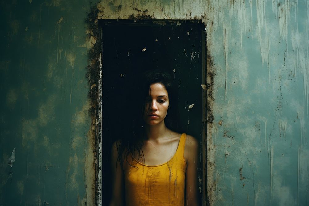 A depression woman photography portrait adult. AI generated Image by rawpixel.
