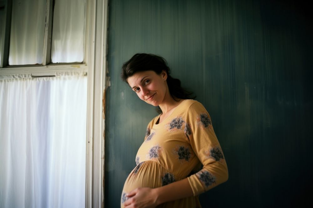 A happy pregnancy woman photography portrait adult. AI generated Image by rawpixel.