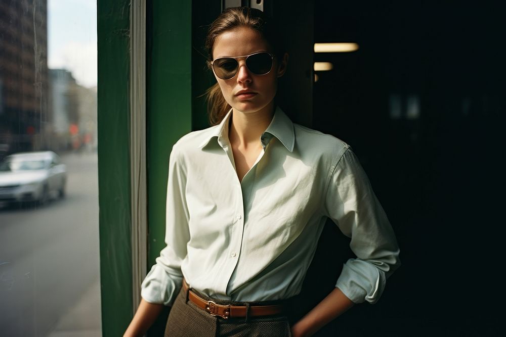 A smart business woman photography sunglasses portrait. AI generated Image by rawpixel.