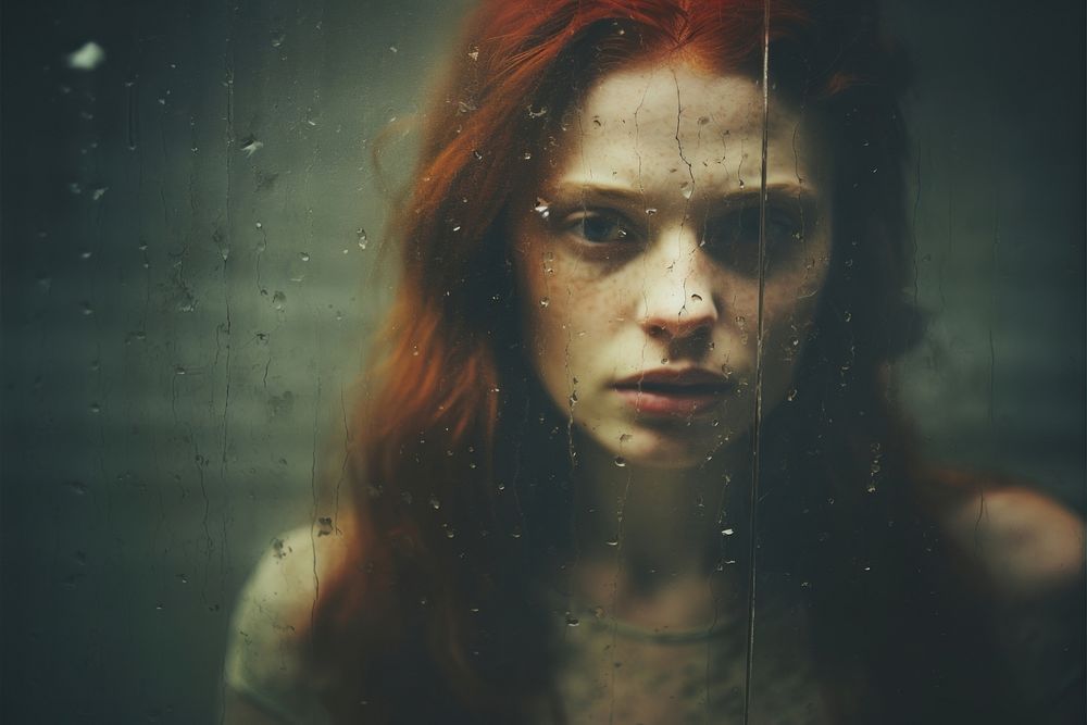 A sad woman photography portrait adult. AI generated Image by rawpixel.