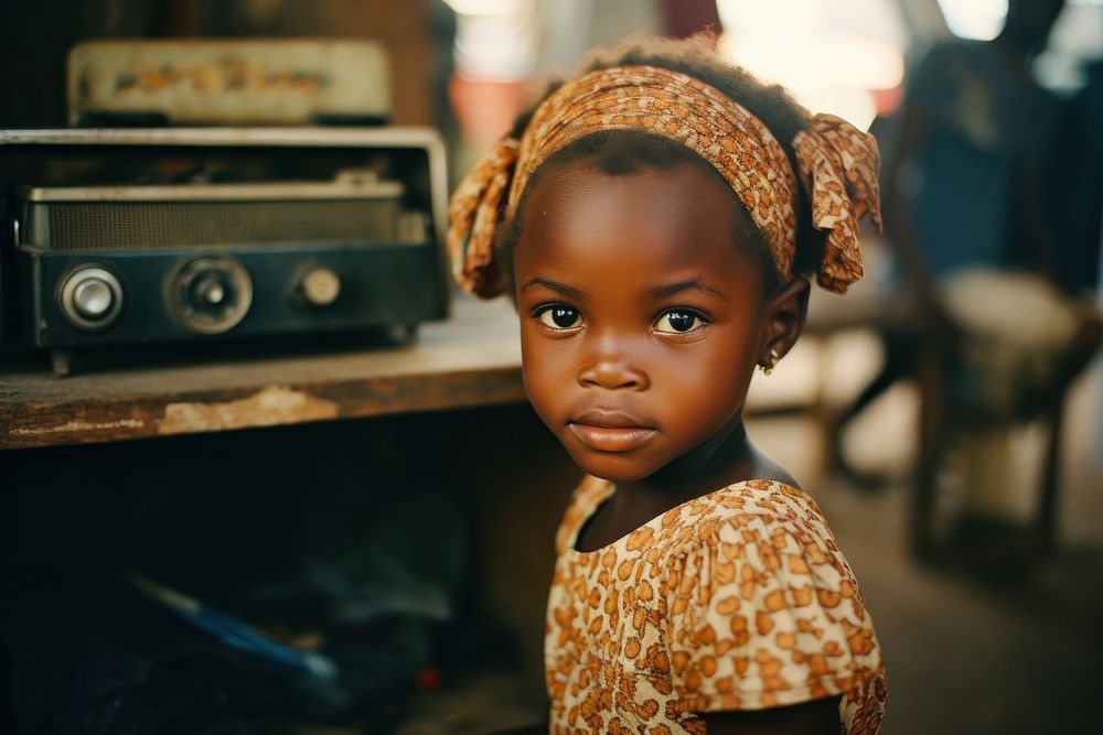 An african girl baby photography portrait child. AI generated Image by rawpixel.