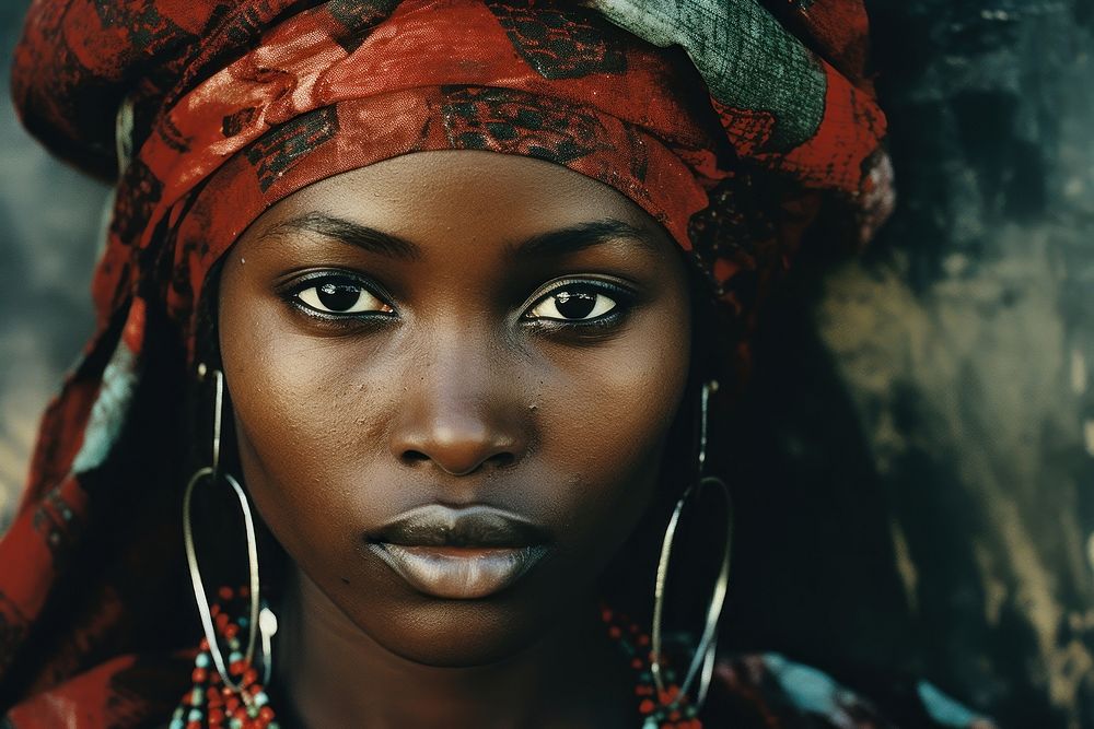 An african woman skin red individuality. AI generated Image by rawpixel.