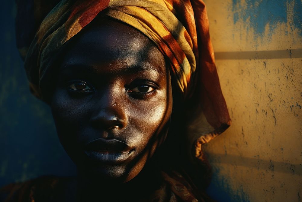 An african woman photography portrait homelessness. AI generated Image by rawpixel.