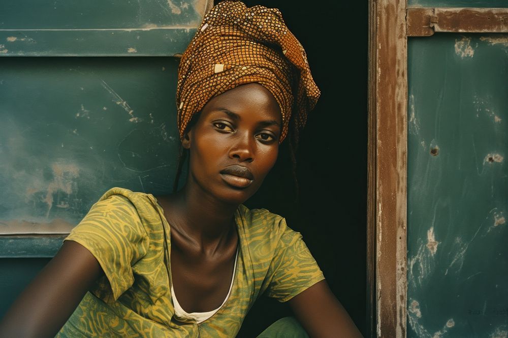 An african woman photography portrait contemplation. 