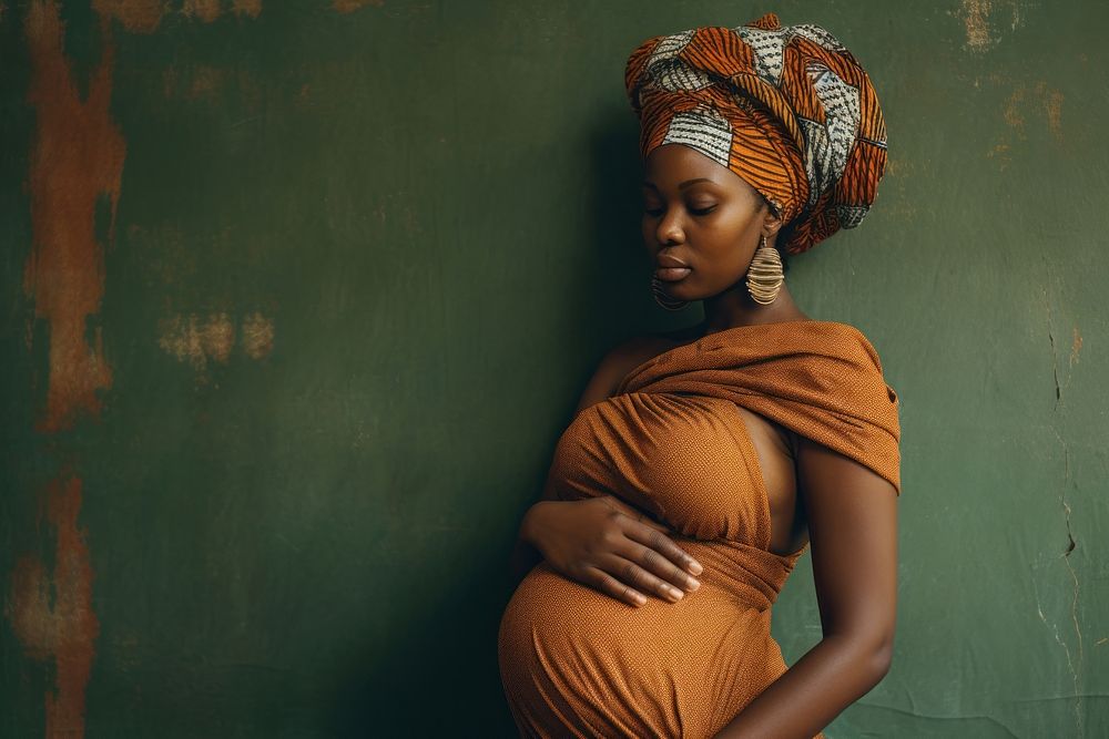 An african woman pregnant photography portrait adult. AI generated Image by rawpixel.