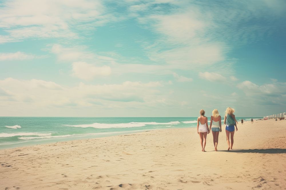 The beach outdoors vacation horizon. AI generated Image by rawpixel.