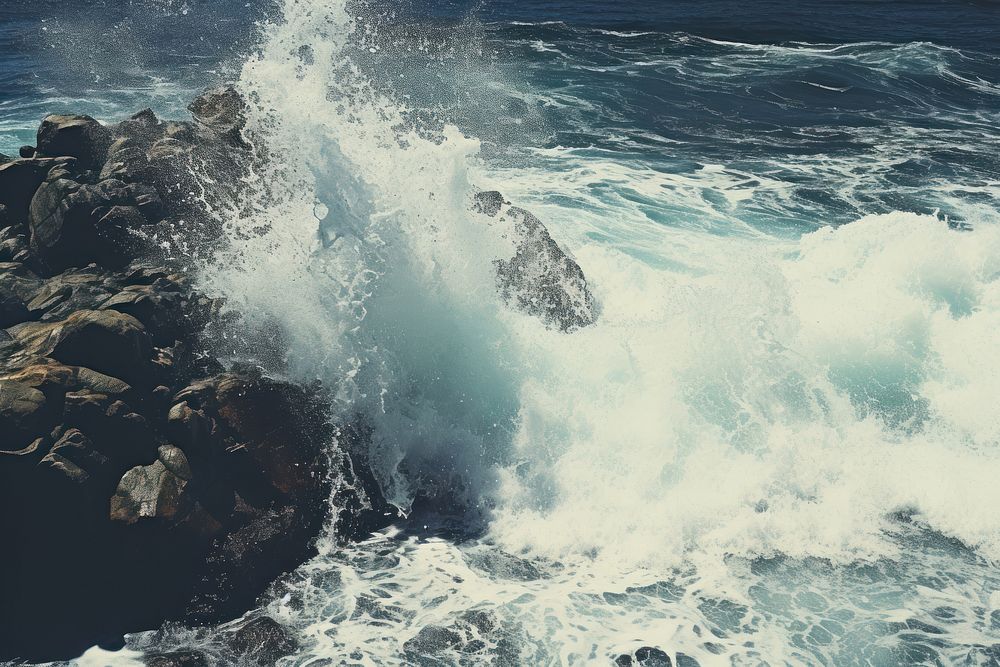 The sea outdoors nature motion. AI generated Image by rawpixel.