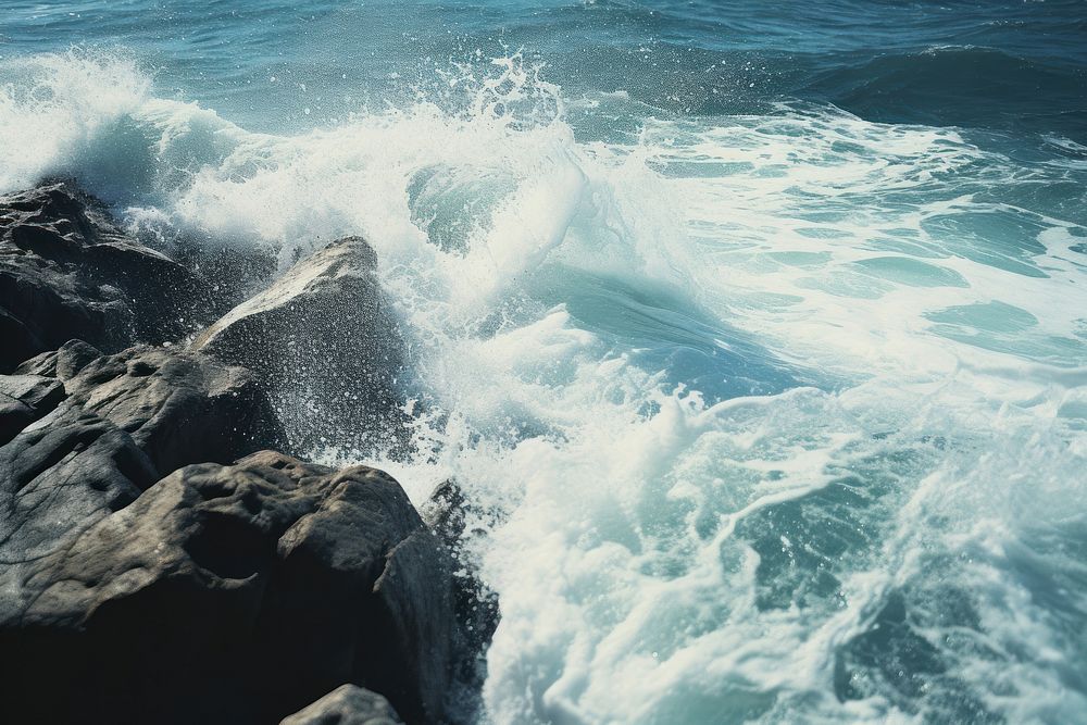 The sea outdoors nature motion. AI generated Image by rawpixel.