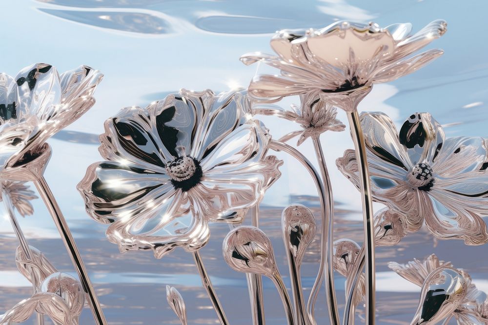 Chrome flowers outdoors nature plant. AI generated Image by rawpixel.
