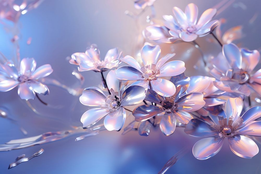 Chrome flowers outdoors blossom nature. AI generated Image by rawpixel.