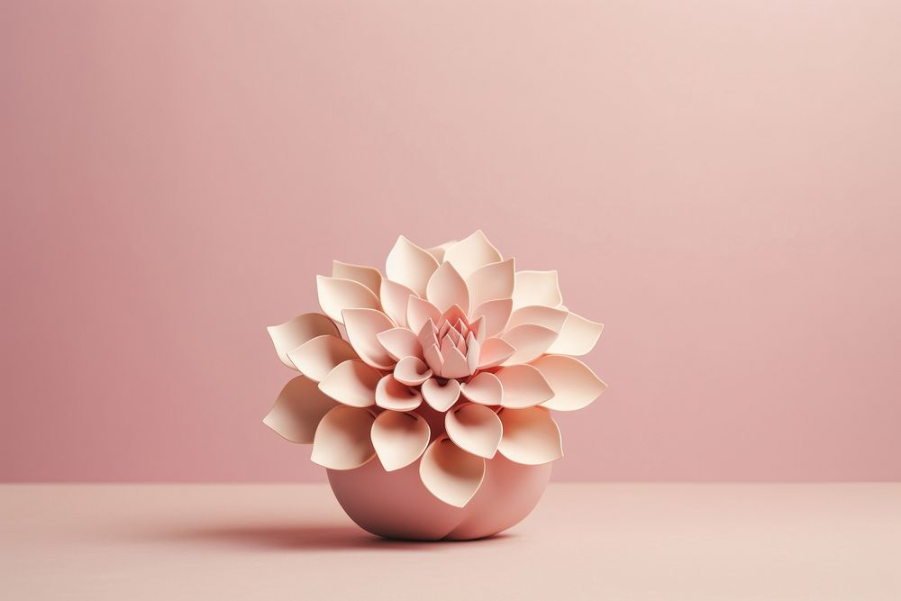 Flower made from ceramic dahlia plant copy space. AI generated Image by rawpixel.