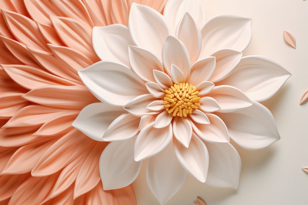 Flower made from ceramic dahlia petal plant. AI generated Image by rawpixel.