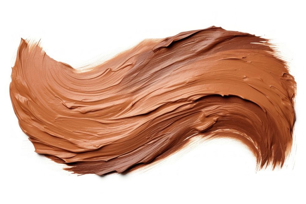Brown pastel oil piant white background abstract crumpled. AI generated Image by rawpixel.