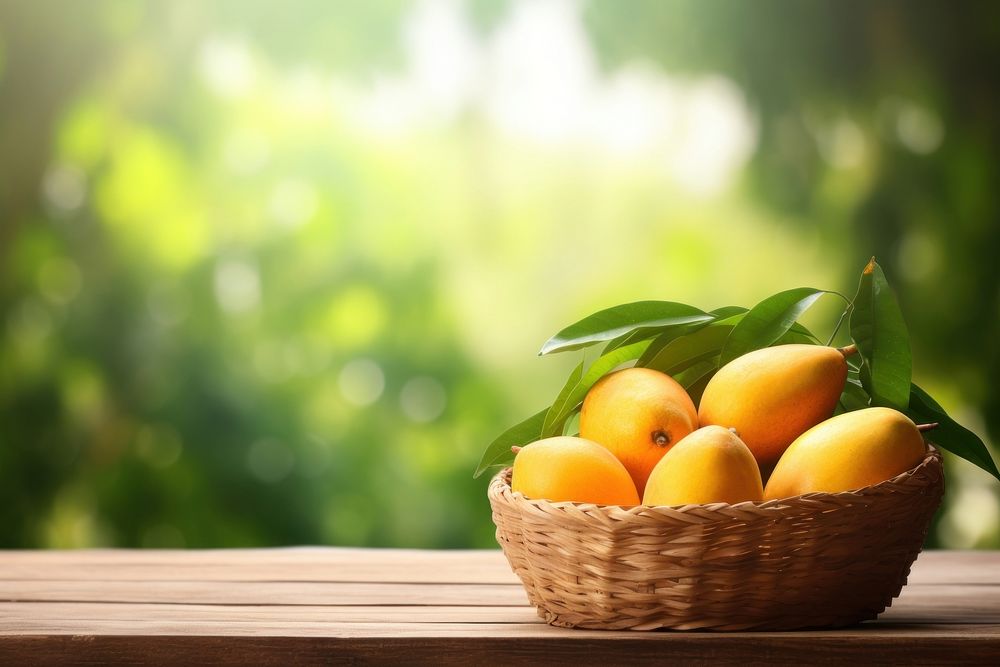 Mango fruit nature basket. AI generated Image by rawpixel.