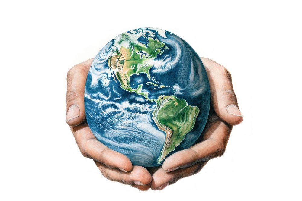 Holding the earth planet globe space. AI generated Image by rawpixel.