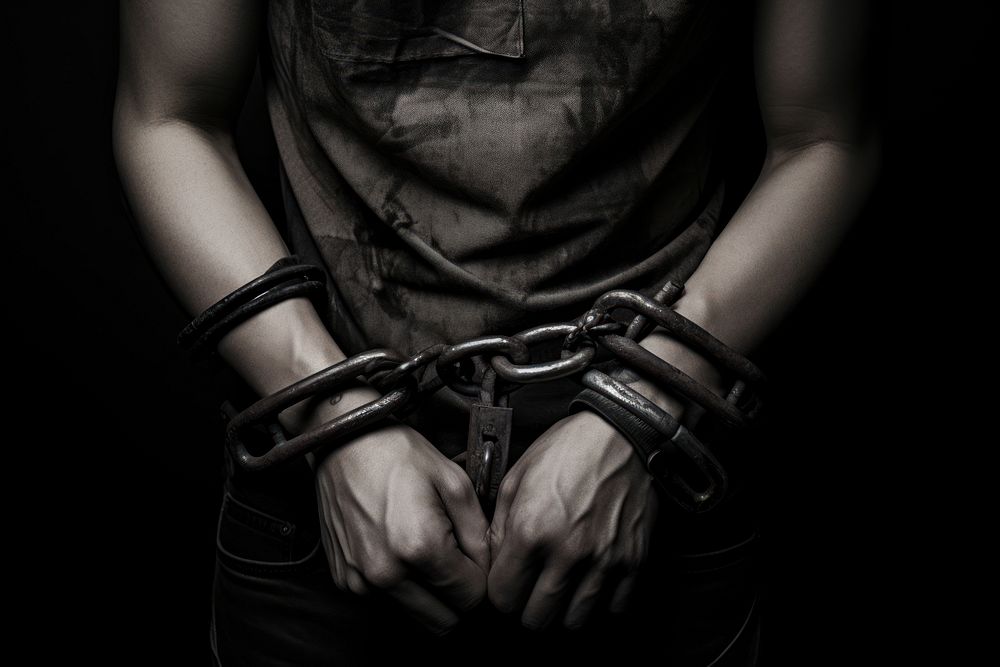 Criminal in handcuffs adult black protection. AI generated Image by rawpixel.