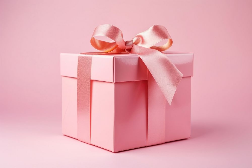 Huge pink gift box celebration anniversary decoration. AI generated Image by rawpixel.