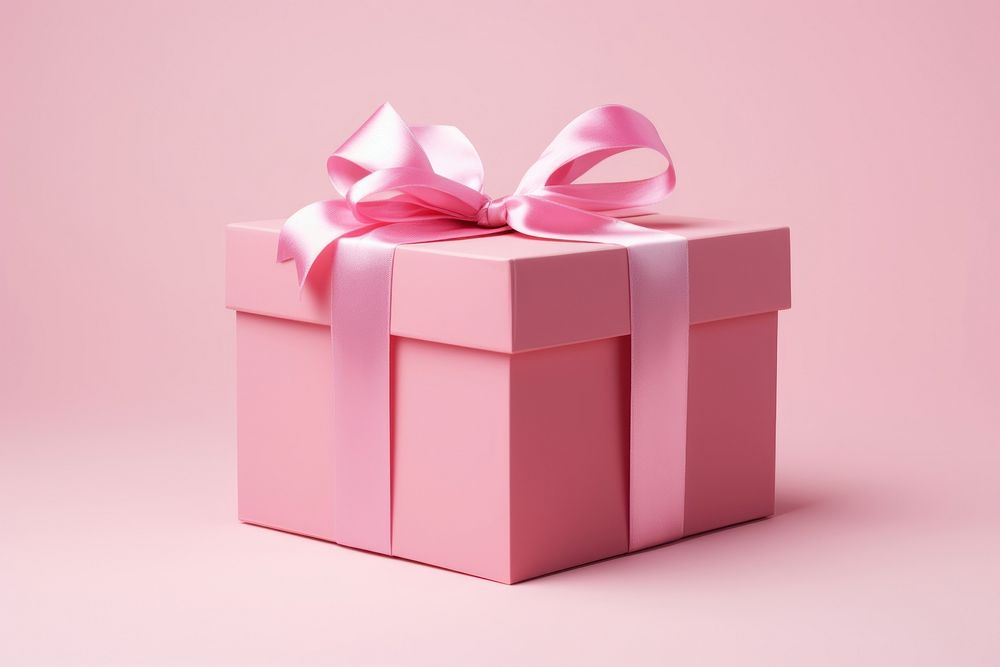 Huge pink gift box anniversary celebration decoration. AI generated Image by rawpixel.