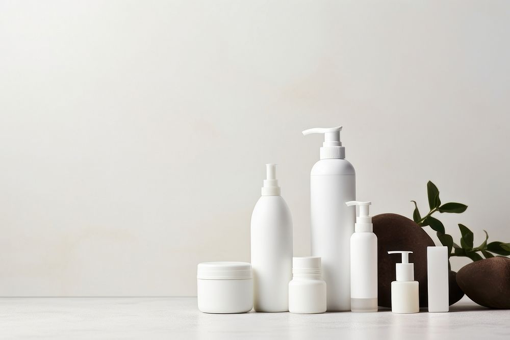 Beauty products bottle copy space variation. AI generated Image by rawpixel.