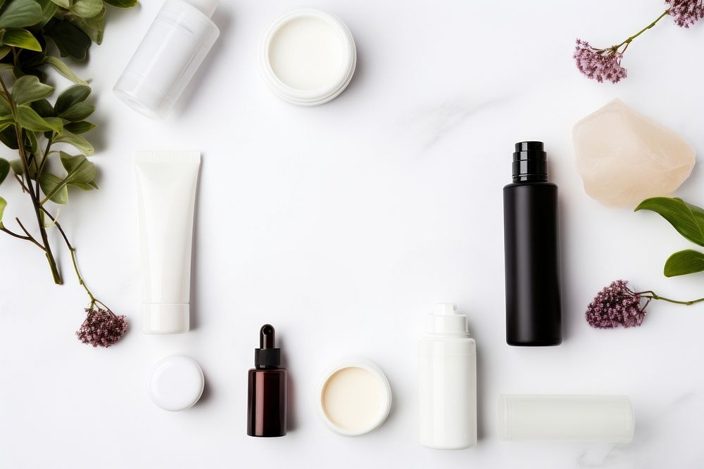 Beauty products cosmetics container variation. AI generated Image by rawpixel.