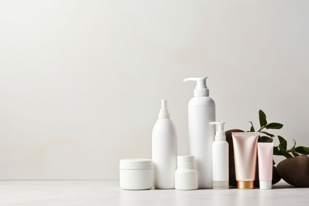 Beauty products bottle copy space variation. AI generated Image by rawpixel.